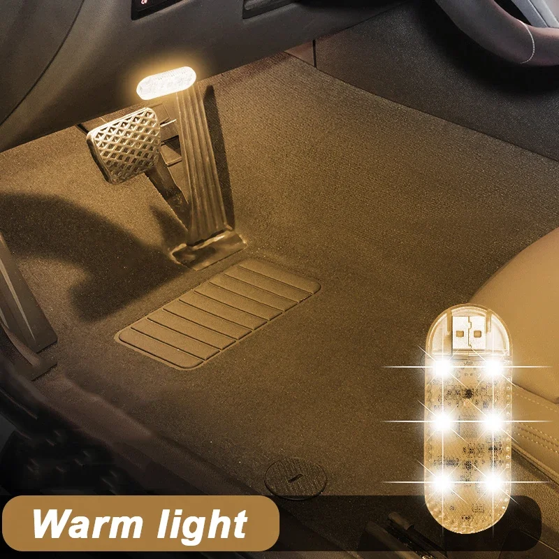 USB Touch Light Led Car Interior Light Auto Roof Ceiling Reading Lamp LED Car Styling Night Light Mini USB Charging Car Light