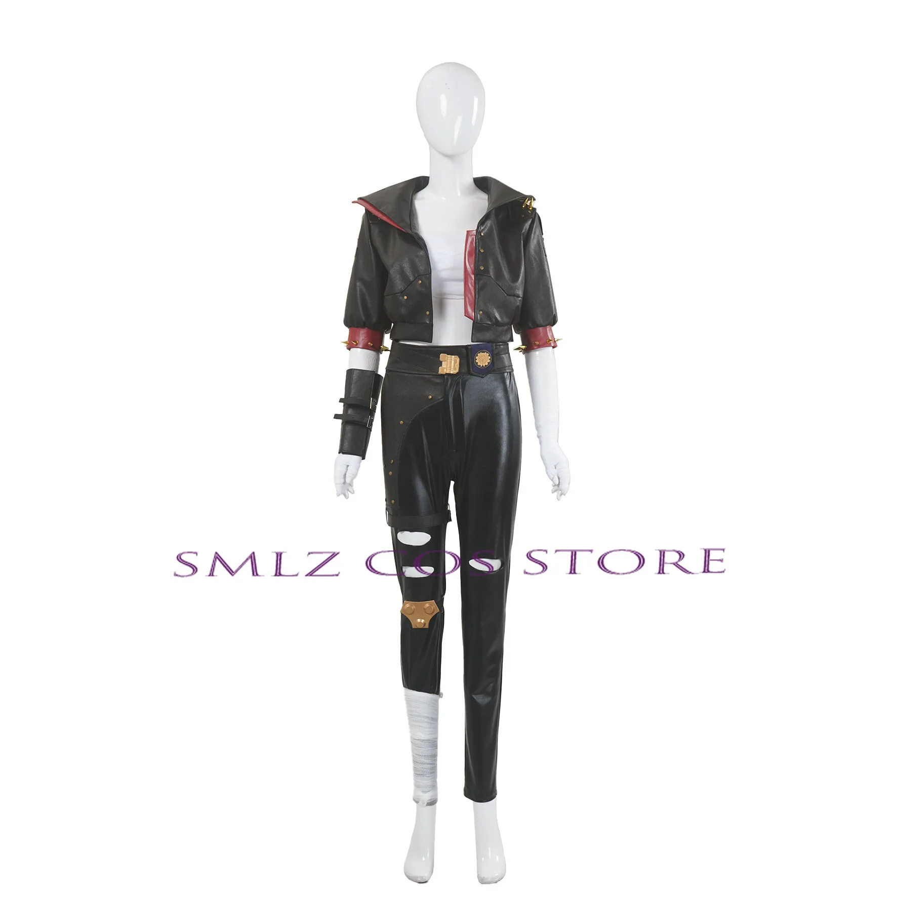 Arcane Vi Cosplay Costume Game LOL Vi Costumes Leather Coat Outfit Halloween Christmas New Year Party Play Uniform Suit