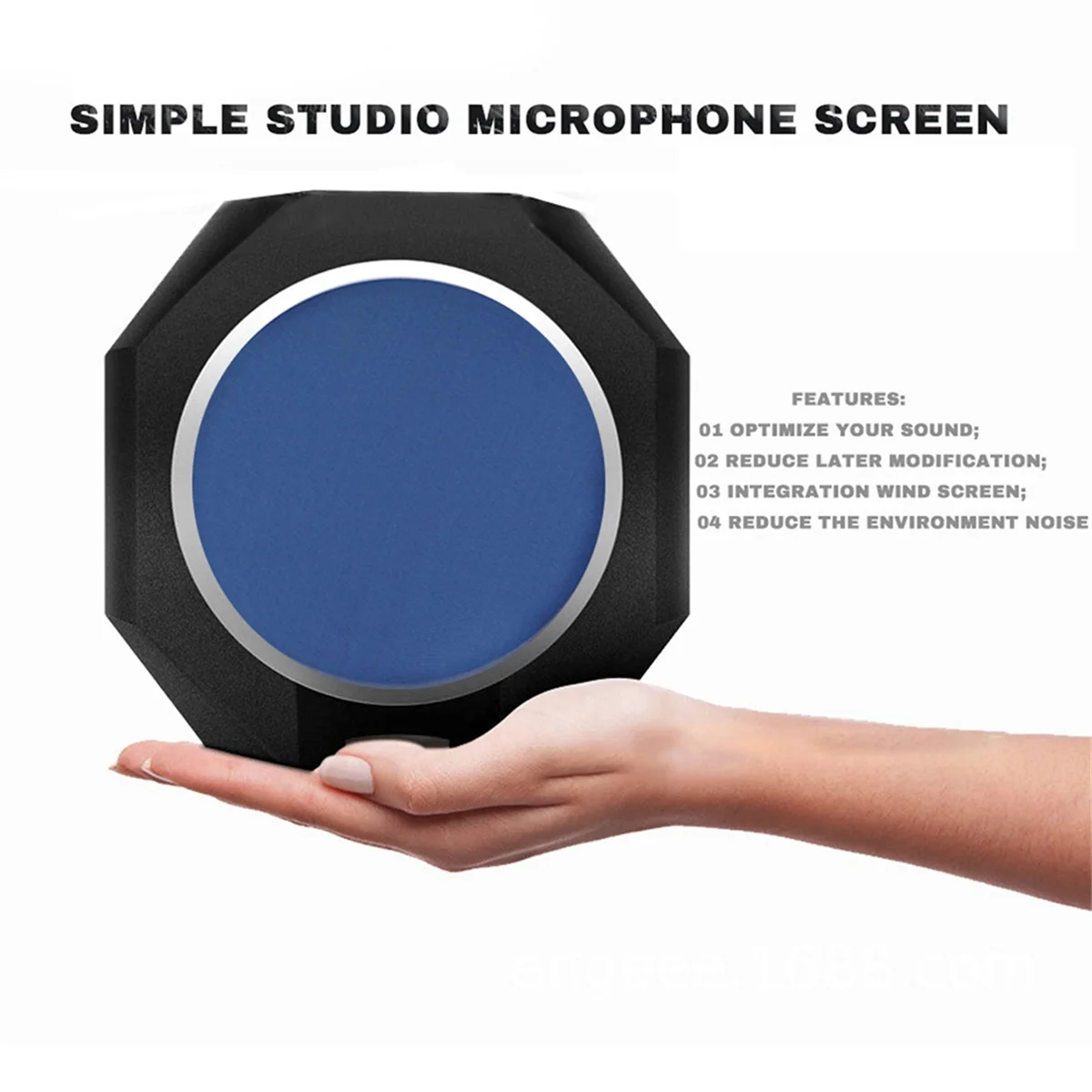 Microfono Wind Shield Pop-Filter sfera di isolamento acustica per studi di registrazione Mic schiuma fonoassorbente guarnizione a cinque lati