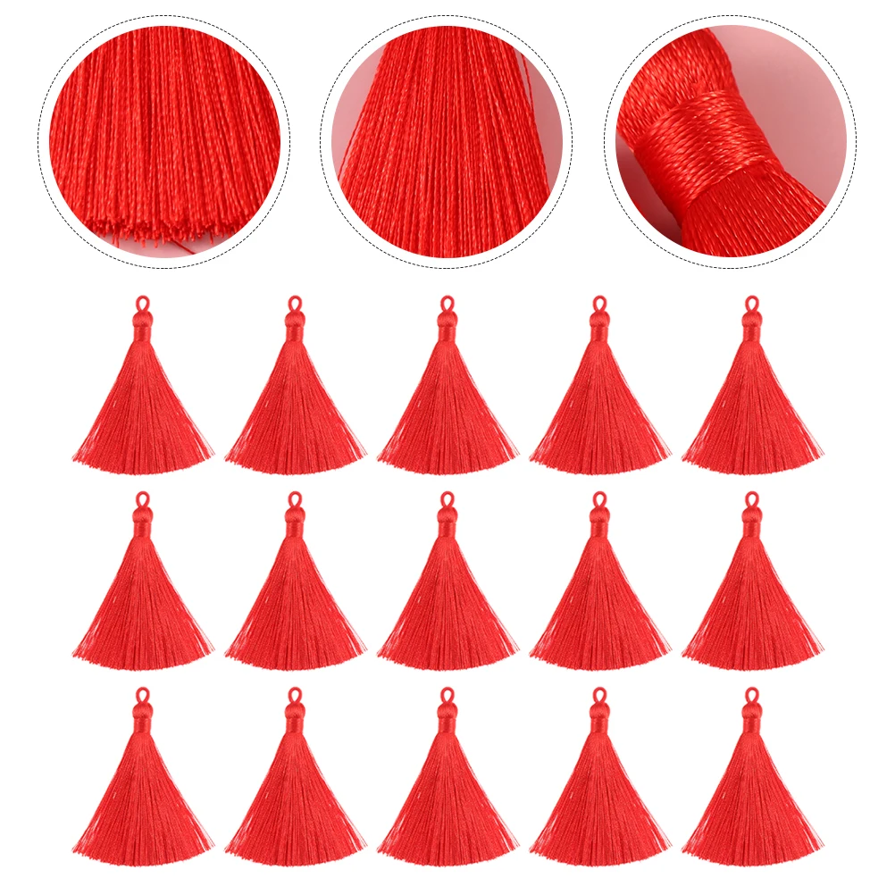 

30 Silky Tassel Charms Earrings DIY Accessories Bright Colors Unique made Craft Projects Pendant Jewelry