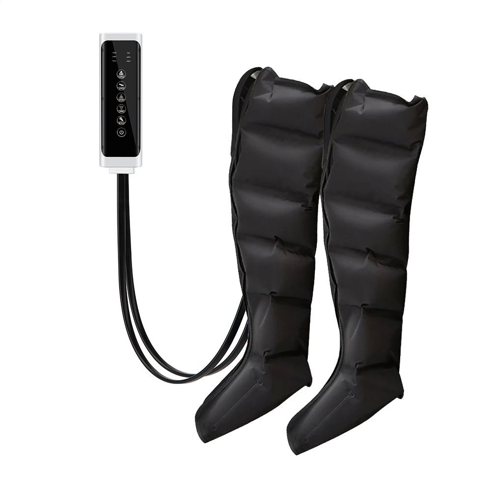 Masseur de Compression d'air pour les jambes, pompe de thérapie à pression chaude avec fermeture écl