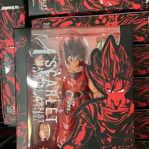 Demoniacal Fit Dragon Ball Z Shf Sohn Goku Kaio Ken Scarlet Martial Artist 16000 Power Level Action Figure Model Weihnachtsgeschenk 10 Hauptverkaufspuppe Ken Original artikuliert - №7