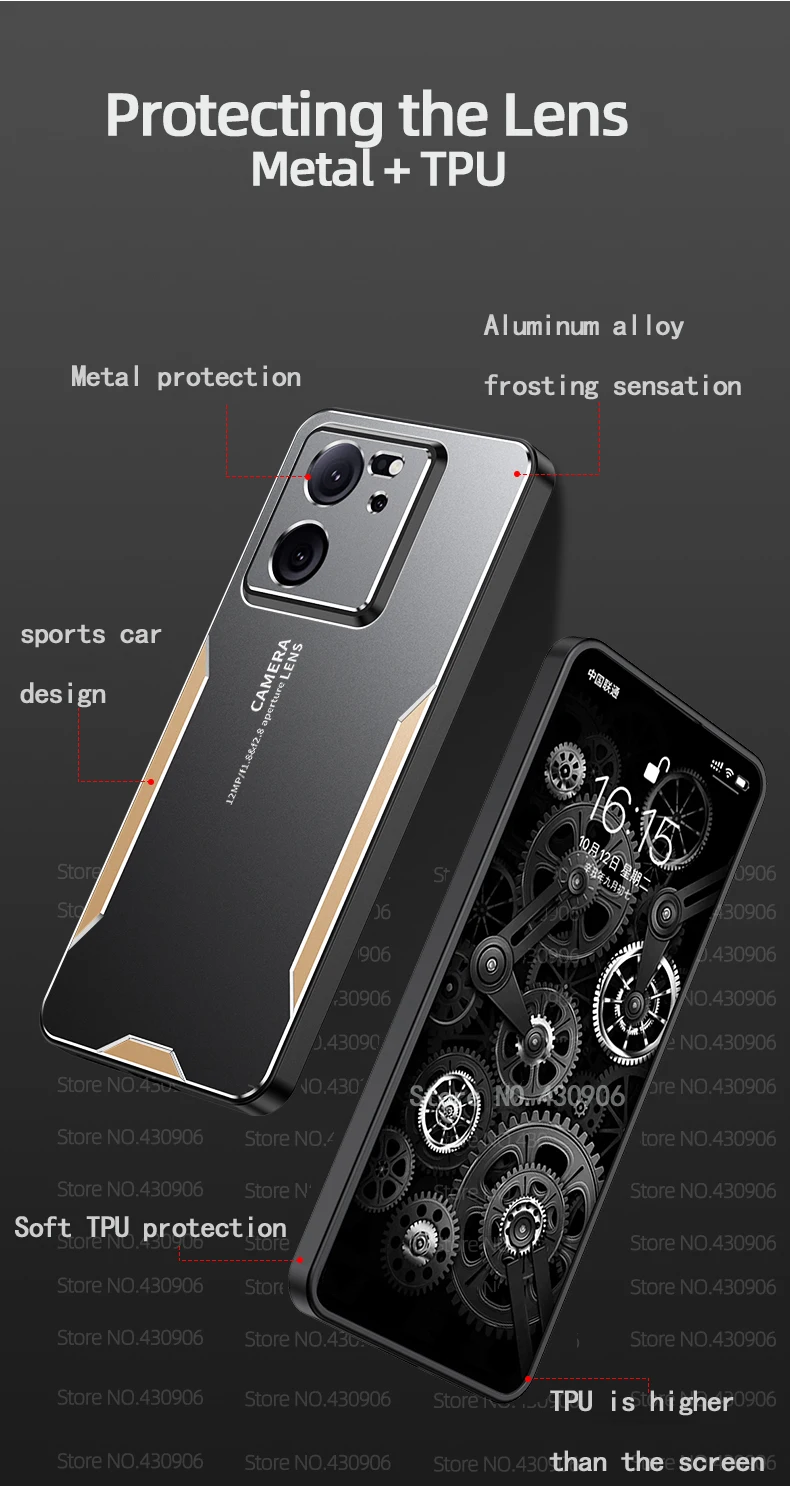 Für Redmi K100 Pro Max: Metallhülle aus Aluminium, schützt die Kameralinse, verhindert Fingerabdrücke, Metall- und TPU-Kombination, für Redmi K100 Pro Max. – Detail 3