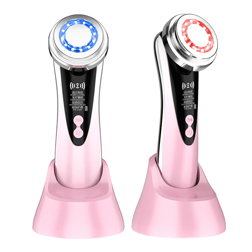 New Design 5 in 1 Home Face Massage Facial Machine Electric Beauty Light Emitting Diode Equipment Face Lift Massager