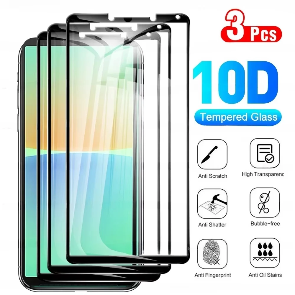 3Pcs 9H For Sony Xperia 10 IV 1 III 5 II Tempered Glass Xperia10iv 5G Xperia10 Xperia1 Xperia5 Xperia1iv Screen Protector