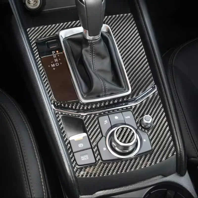 

Car Gear Shift Panel Handbrake Panel Decorative Cover Trim Strips Carbon Fiber Stickers For Mazda CX-5 Car Interior Accessories