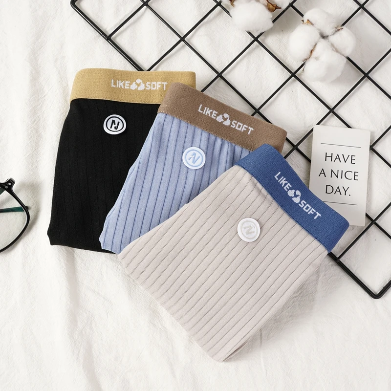 جديد 3 قطعة/الوحدة الرجال الملاكم السراويل الملابس الداخلية مثير السروال مخطط أوم U محدب السراويل الملابس الداخلية boxershort الملاكمين سراويل #4