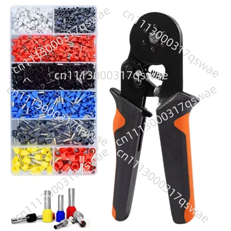 Hexagonal self-adjusting ratchet terminal crimping tool kit 23-10AWG0.25-6mm2 crimping pliers kit