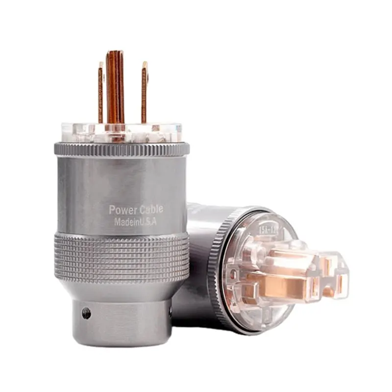 AC Mains Plug Audio Power Connector For DIY Hifi For Audio Power Cord US Plug Audiophile Grade
