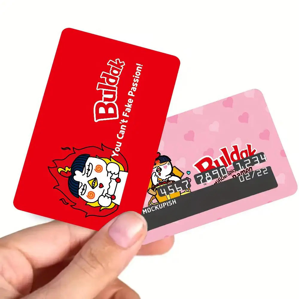 Throw High-Density Anime Spend or Save Funny Shell On Off Ultra Thin No Fade Sticker Skin Cover Film for Debit Credit Card