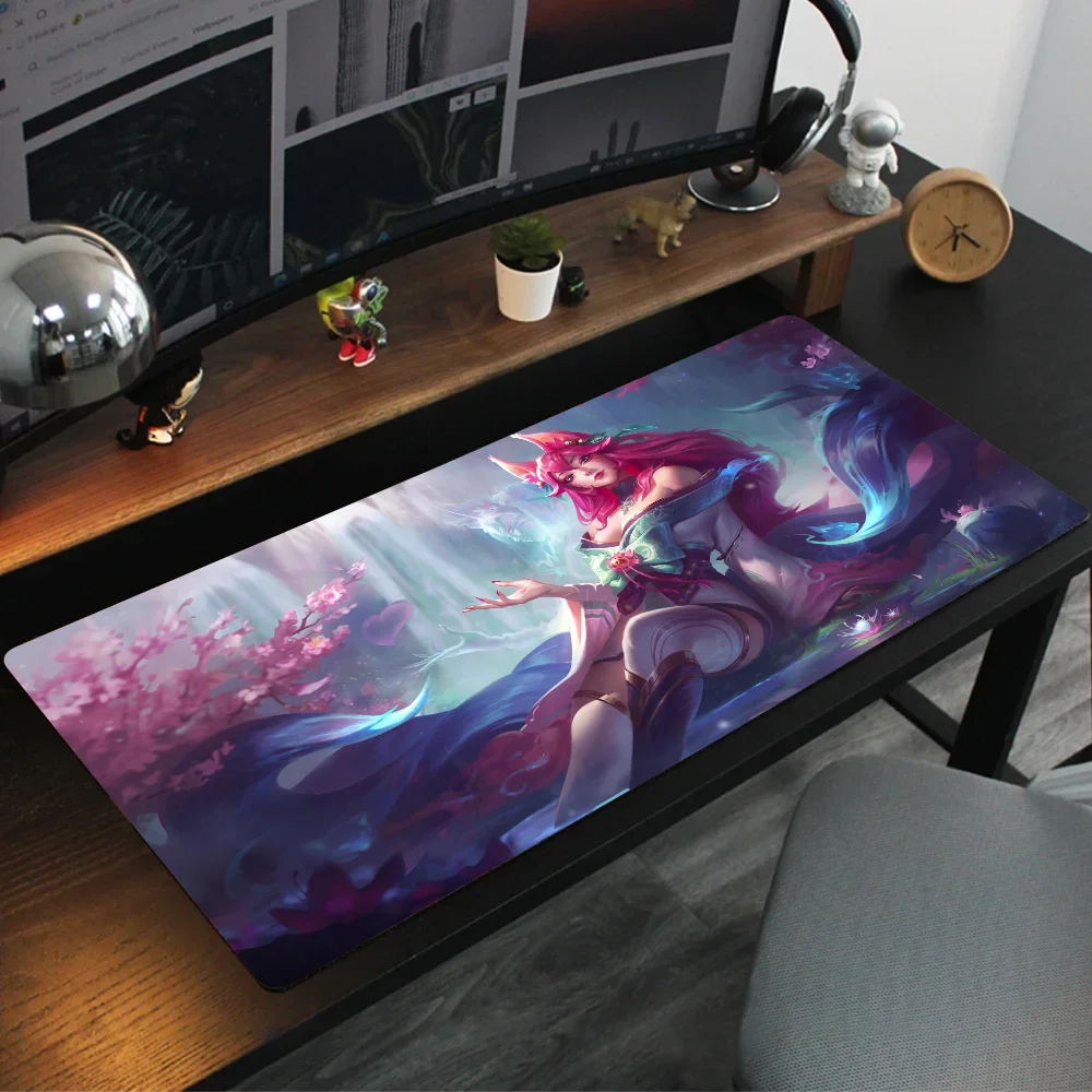 Spirit Blossom Ahri League Of Legends Mousepad Mouse Mat Desk Mat With Pad Gaming Accessories Prime Gaming XXL Keyboard P