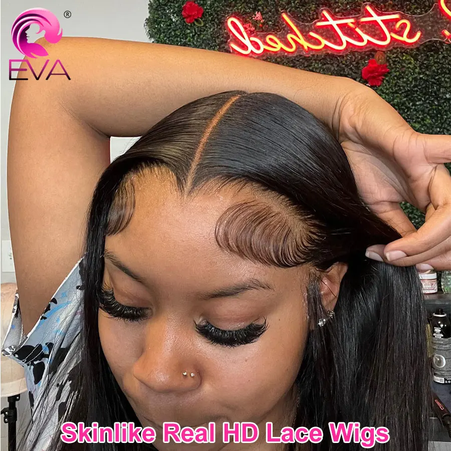 

Eva Hair HD Lace Wigs 13x6/13x4 Full Frontal HD Wigs Pre Plucked Brazilian Straight 5x5/6x6/7x7 HD Lace Closure Wigs For Women