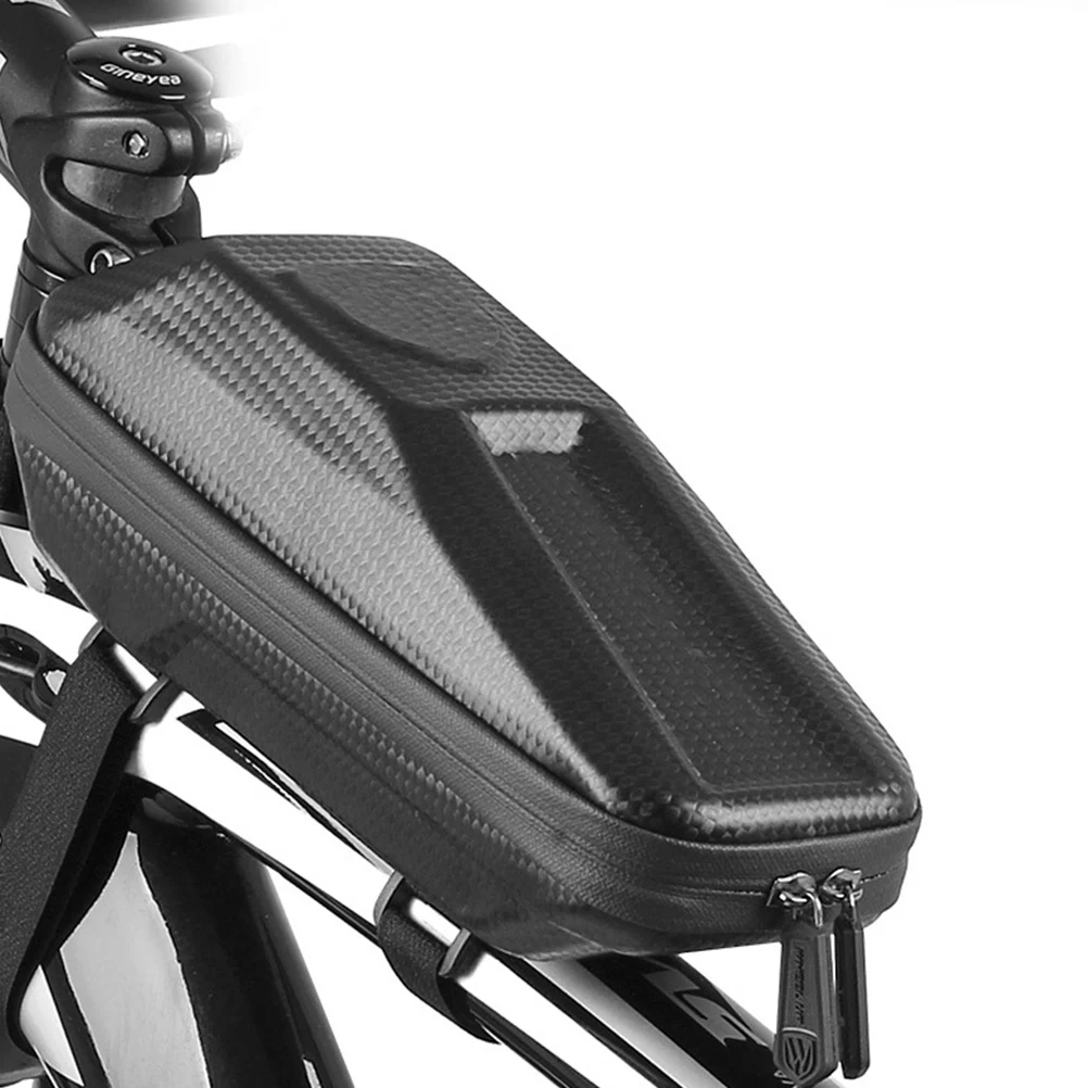 

Weather Resistant Bike Upper Tube Bag Anti Splashing Front Beam Bag For Mountain Shockproof EVA Mobile Phone Storage Bag