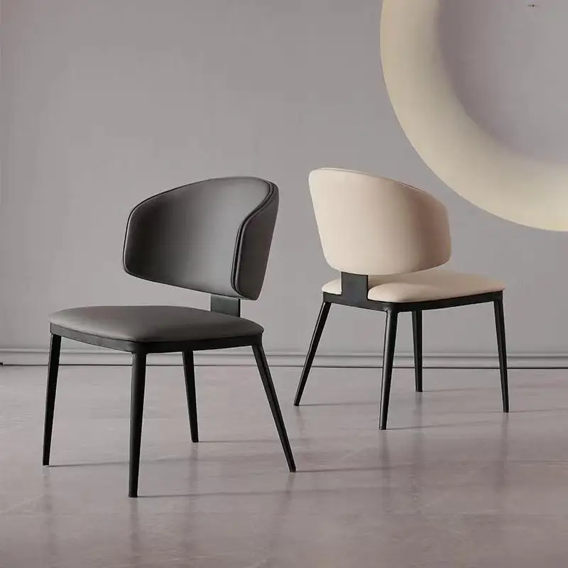 

Italian minimalist, cat scratching dining chair, modern simplicity and light luxury, high-end home back chair