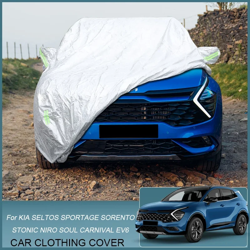 

Full Car Cover Rain Frost Snow Dust Waterproof For KIA Carnival EV6 CV NIRO EX Seltos Sorento SOUL Sportage NQ5 Stonic Telluride