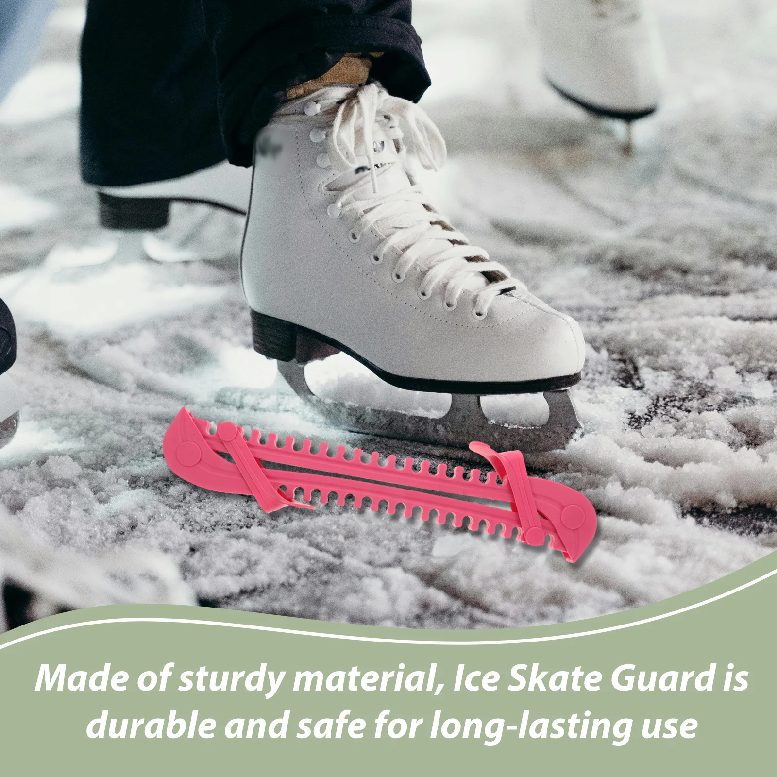 

2Pairs Ice Skate Guards Durable Wear-Resistant Protective Covers for Skates Portable Blade Guards Covers for Skates