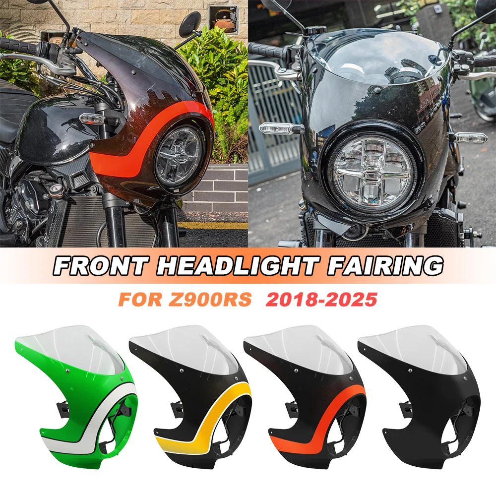 Per Kawasaki Z900RS Z900SE 2025 2024 2023 2022 2021 2020 2019 2018: Carena Faro Anteriore, Copertura Mascherina, Parabrezza