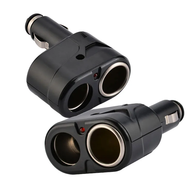  12/24V Car Charger Splitter Dual Cigarette Lighter Sockets Lighter Splitter Cigar Lighter Double Dual Adapter Car Accessories