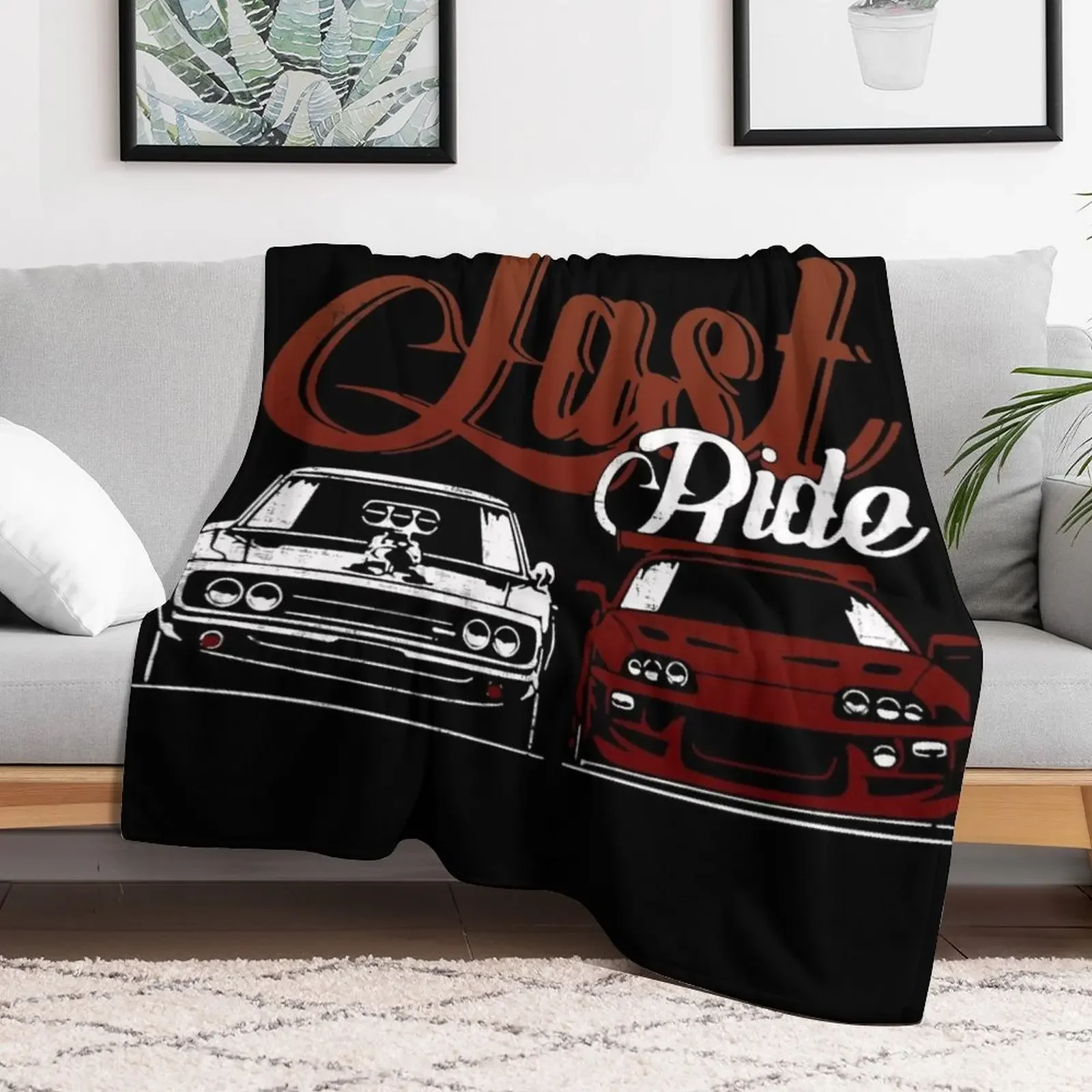 Last Ride Paul Walker Fast Furious Throw Blanket Shaggy Furry Soft Blanket for Bedroom Living Room