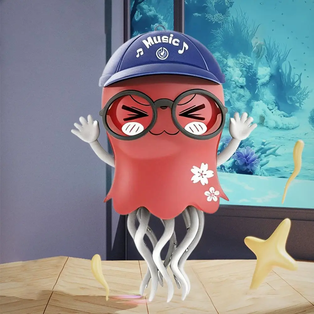 Brinquedo de polvo de dança com luz led, evitação automática de obstáculos, torção de oito garras, dança mágica de polvo, dança de engatinhar