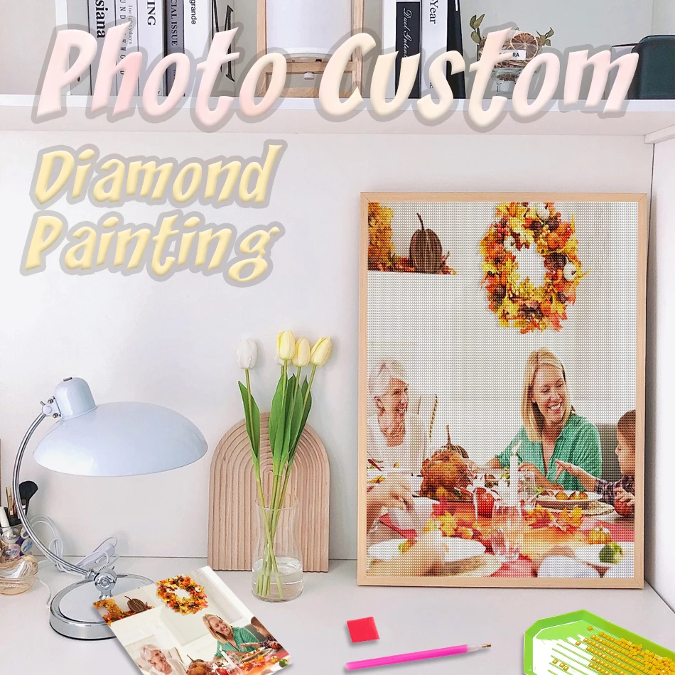 

PhotoCustom Thanksgiving Diamond Painting Personalize With Your Photo Full Round/Square Diamond Personalized Photo Art with Cust