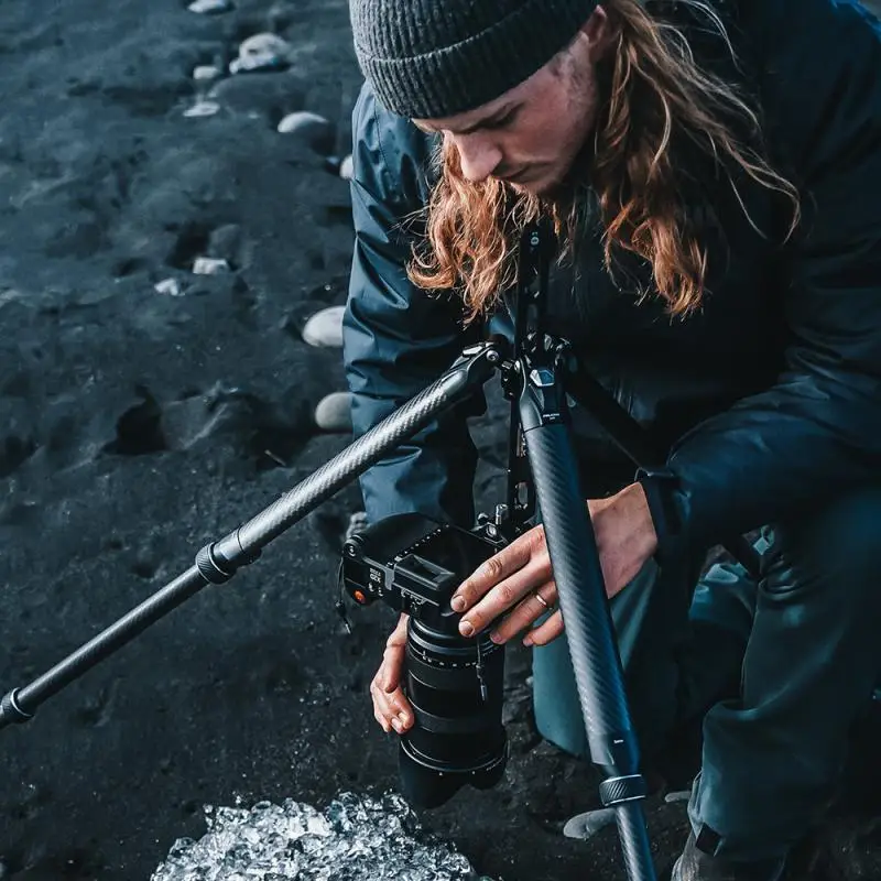 FALCAM R141K-320P TreeRoot Quick Lock Travel Tripod Professional Carbon Fiber Camera Tripod Stand with Panoramic Head T00A4301