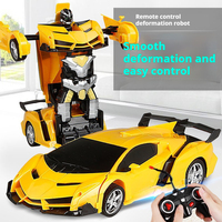 RC Car Robot Mini 2 In 1 Car Toys Transformation Car Automatic Transformation Robot Model Racing Car Boys Gifts Children Toy