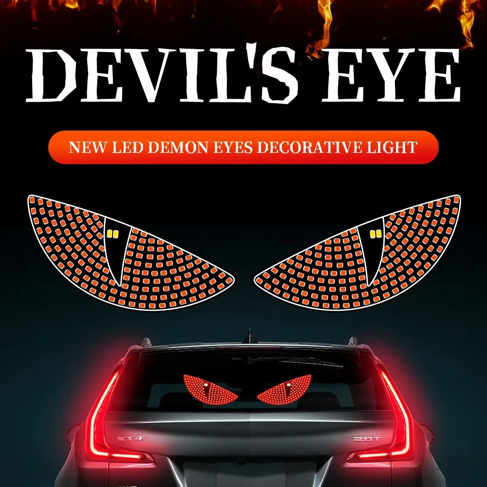 

New Car Dynamic Eye Light Devil's Eye LED Decorative Light Expression Light Rear Window Car Display