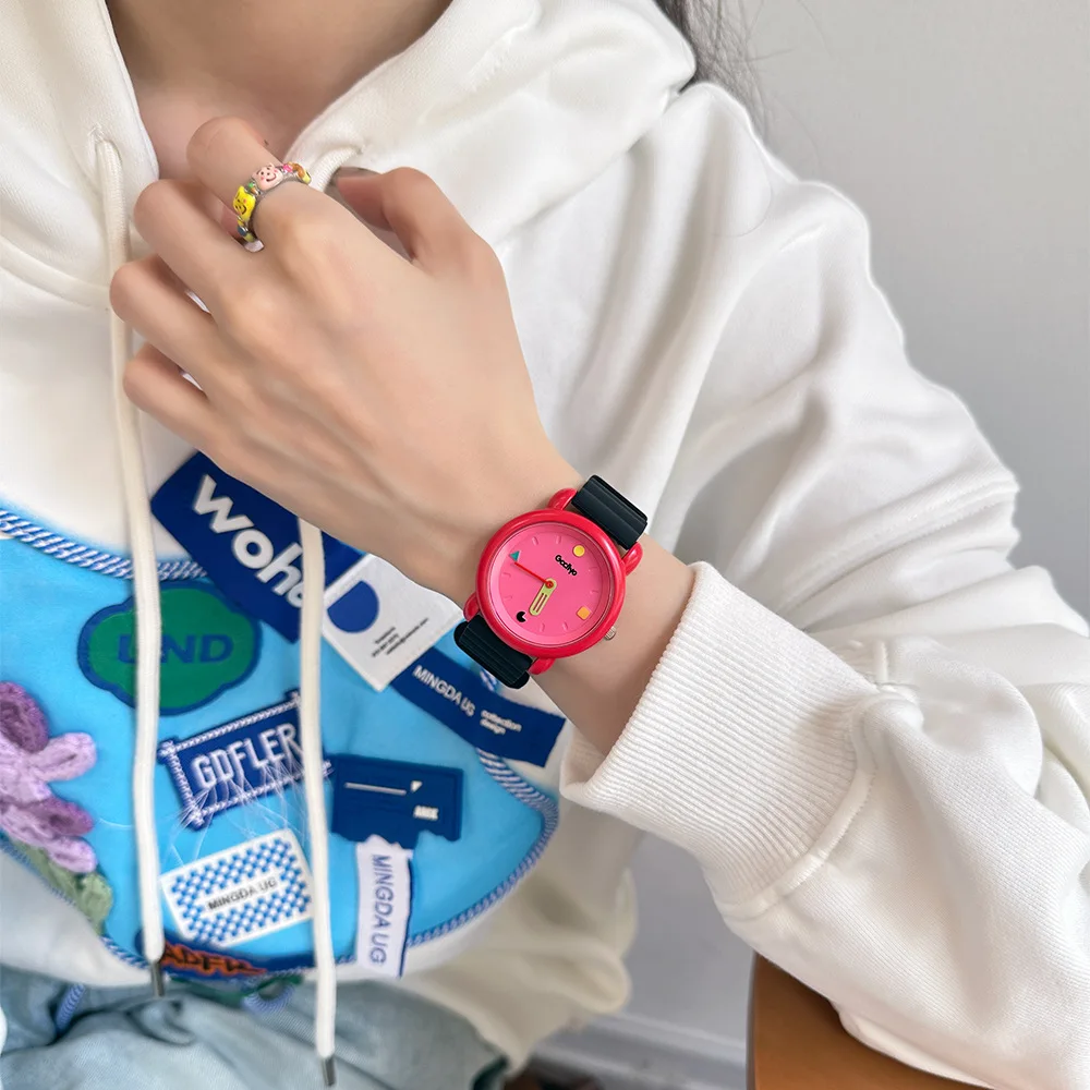 Original gift for girls, dopamine contrast color, high value, hot selling student watch, elegant women's watch, female gift