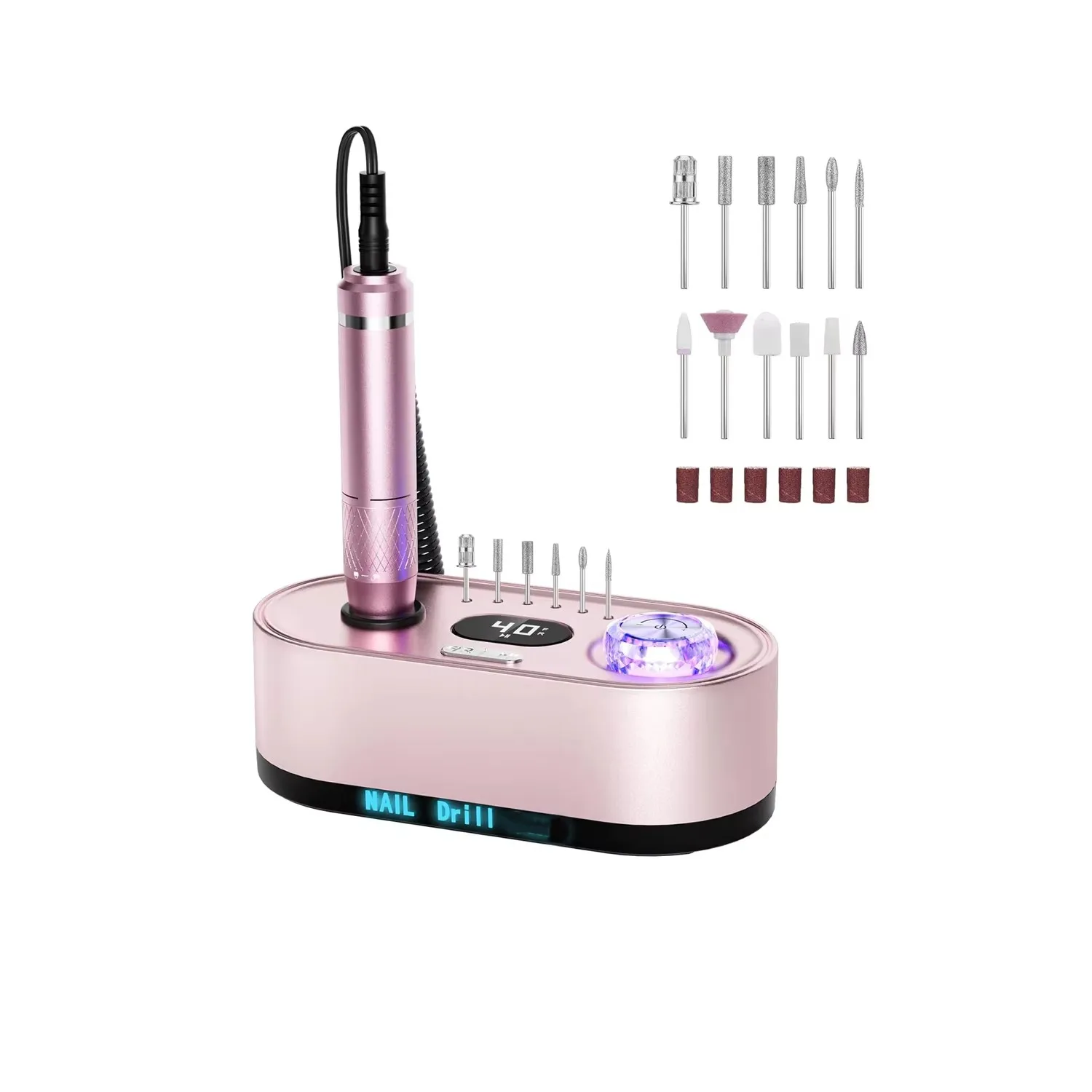 

Electric Nail Drill Professional File Kit Efile Nail Drill Machine With LCD Display for Acrylic Gel Nail Manicure Pedicure