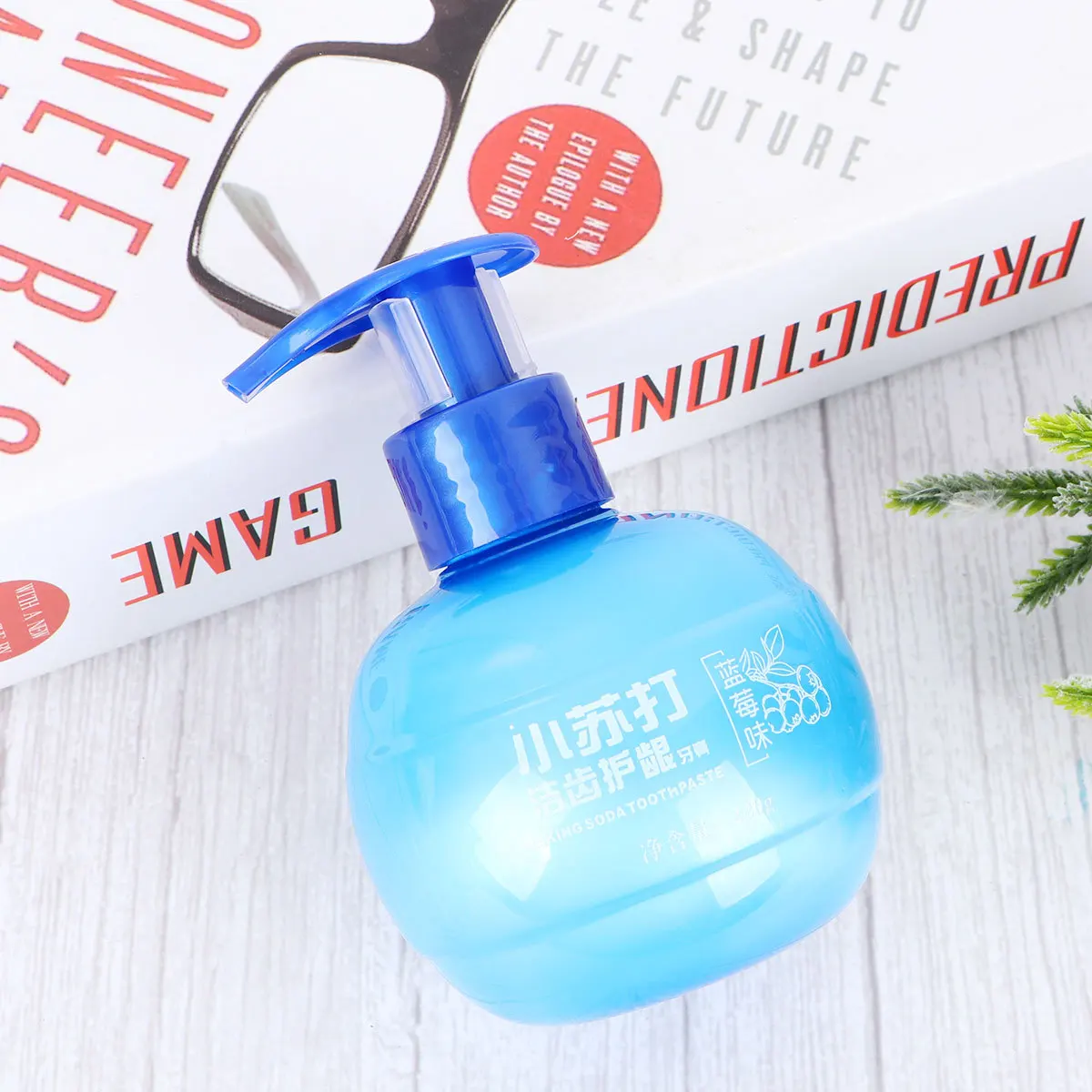 

2 Bottles Press Foam Toothpaste Whitening Deep Clean Baking Breath Fruity Flavor Blueberry