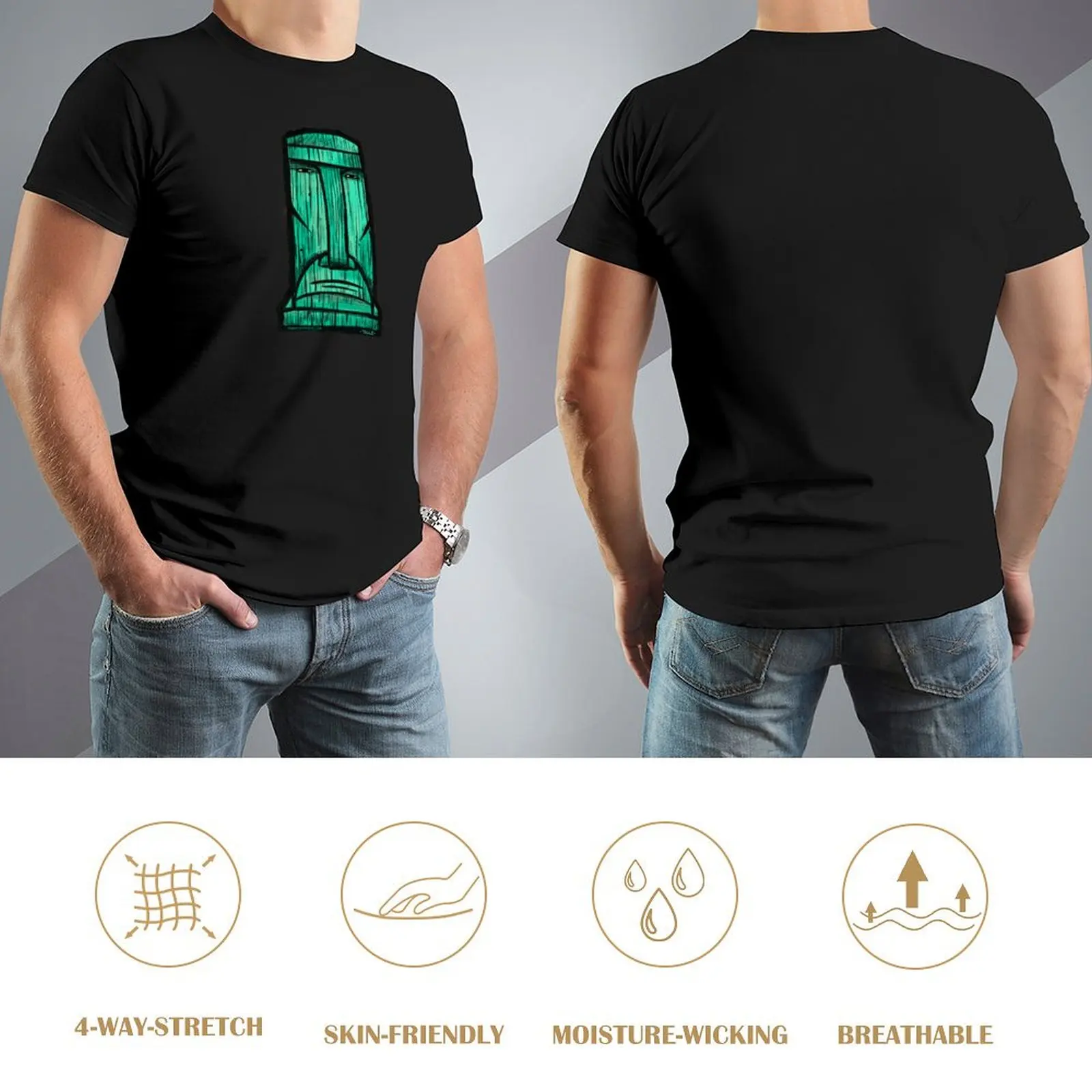 Moai Tiki Tshirt Design T-Shirt summer shirt shirts graphic tee fashion shirts shirts men