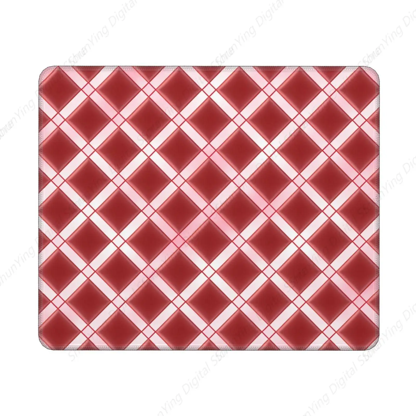 Gift Mouse Pad Grid Pink Romantic Men's And Women's Washable Non Slip Mouse Pad Laptop Gaming Table Pad 18*22cm