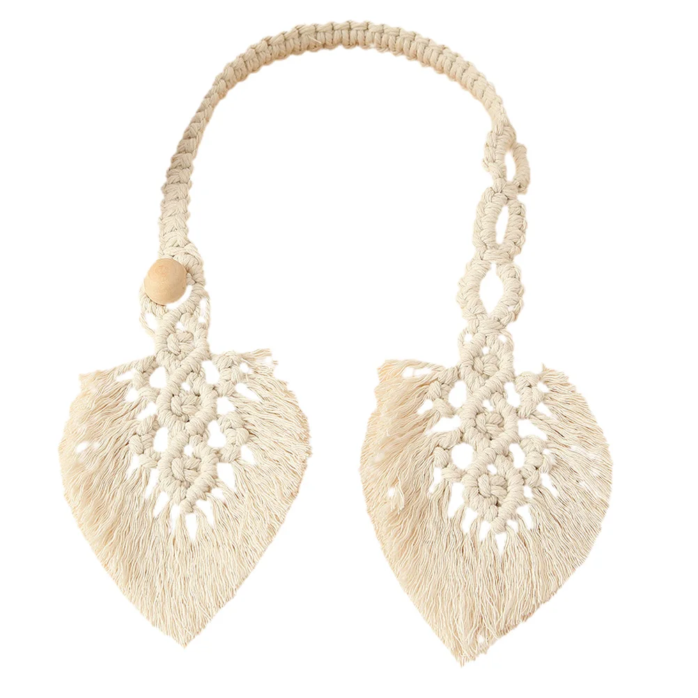 1 قطعة رباط للستائر على الطراز البوهيمي اليد محبوك حبل الزخرفية حزام قابل للتعديل لنافذة المنزل ديكور معلق إكسسوارات الستائر