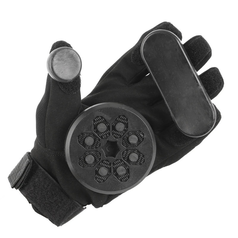 Guantes de protección de dedos completos para monopatín, protectores de brazo duraderos, color negro, 1 par