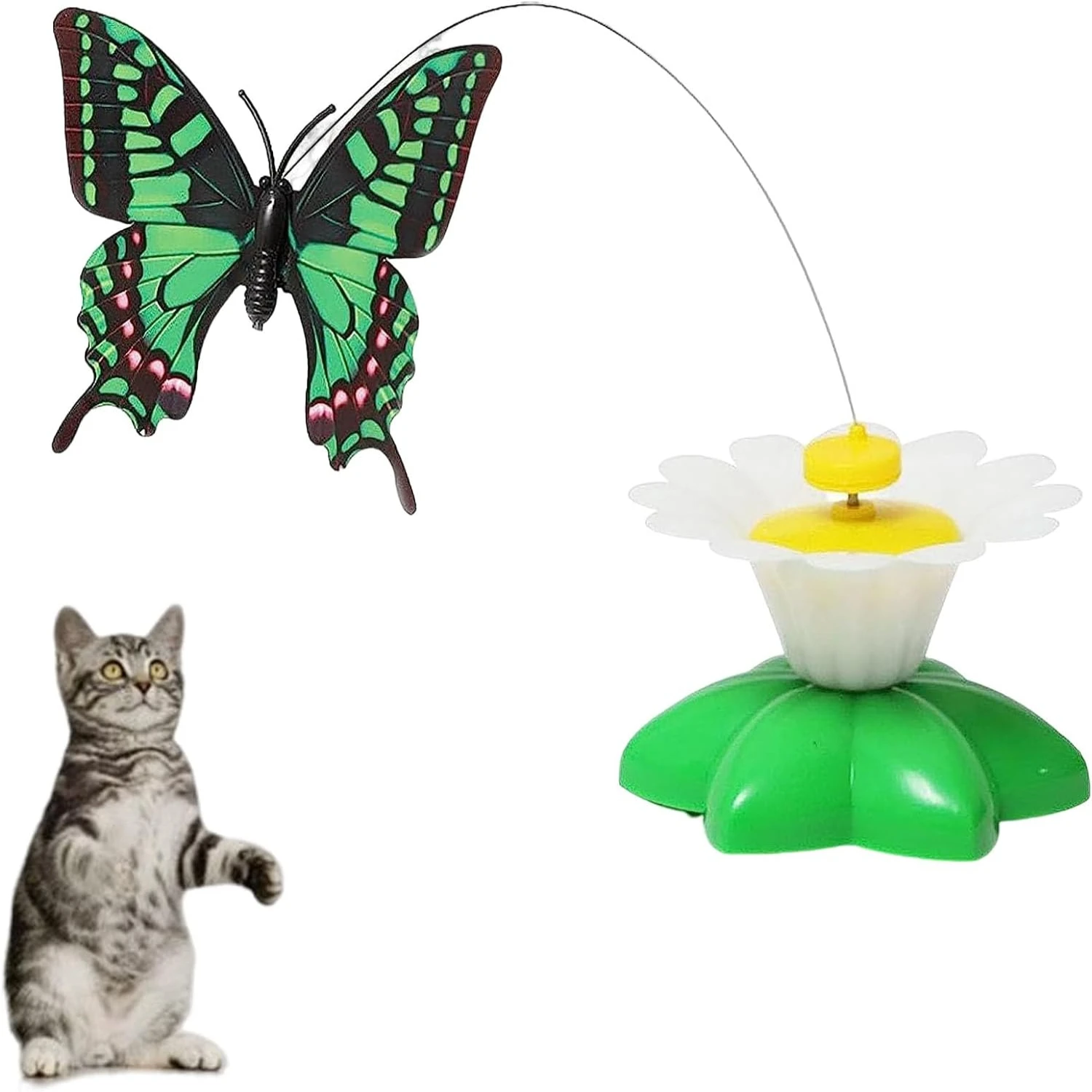 Blue Engaging Hummingbird Cat Toy with Adjustable Rotating Feature for Endless Fun - Stimulating Interactive Toy for Cats of All