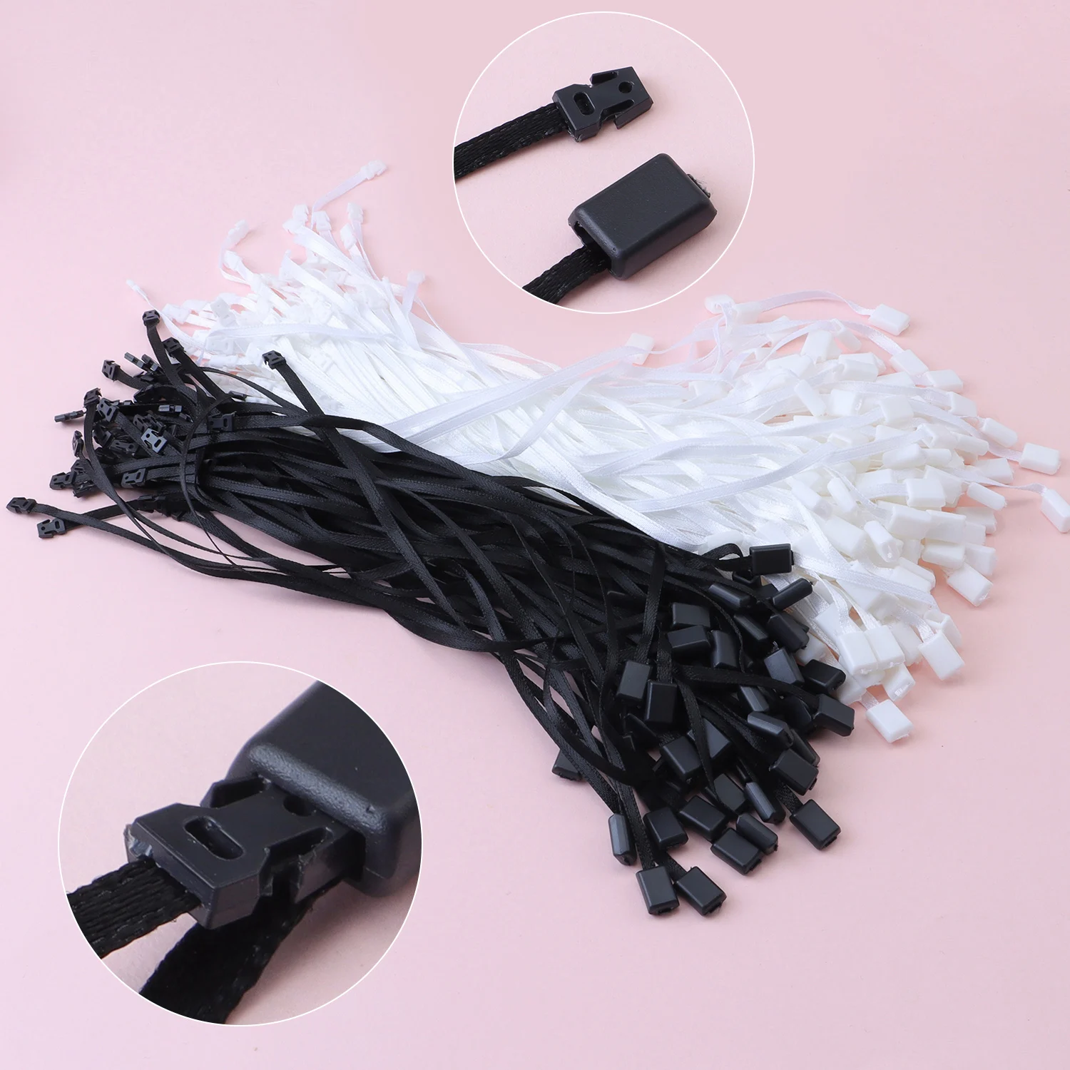 100Pcs Square Silk Ribbon Line Tag Rope Cords 190mm Hanging Rope For Garment Bag Tags Cards, DIY Clothing Label Accessories