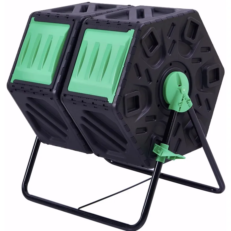 60L/120L Garden Rolling Compost Bin  Outdoor Leaf Collection and Fermentation Barrel