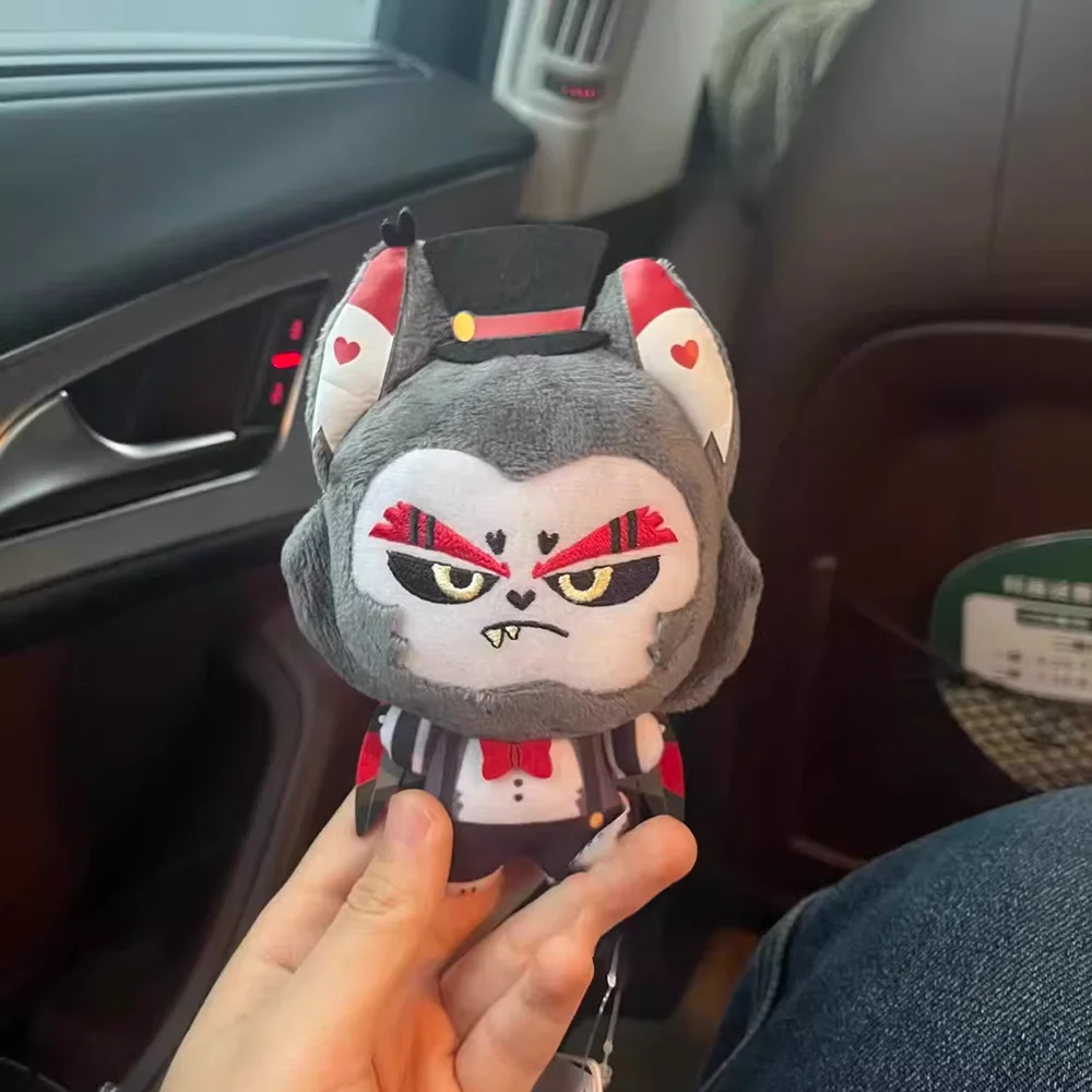 10cm Hazbin Husk Plush Doll Pendant Mini rinted Hotel Husk Ear Stuffed Toys Fans Collect Holiday Birthday Gifts Animal Style Toy