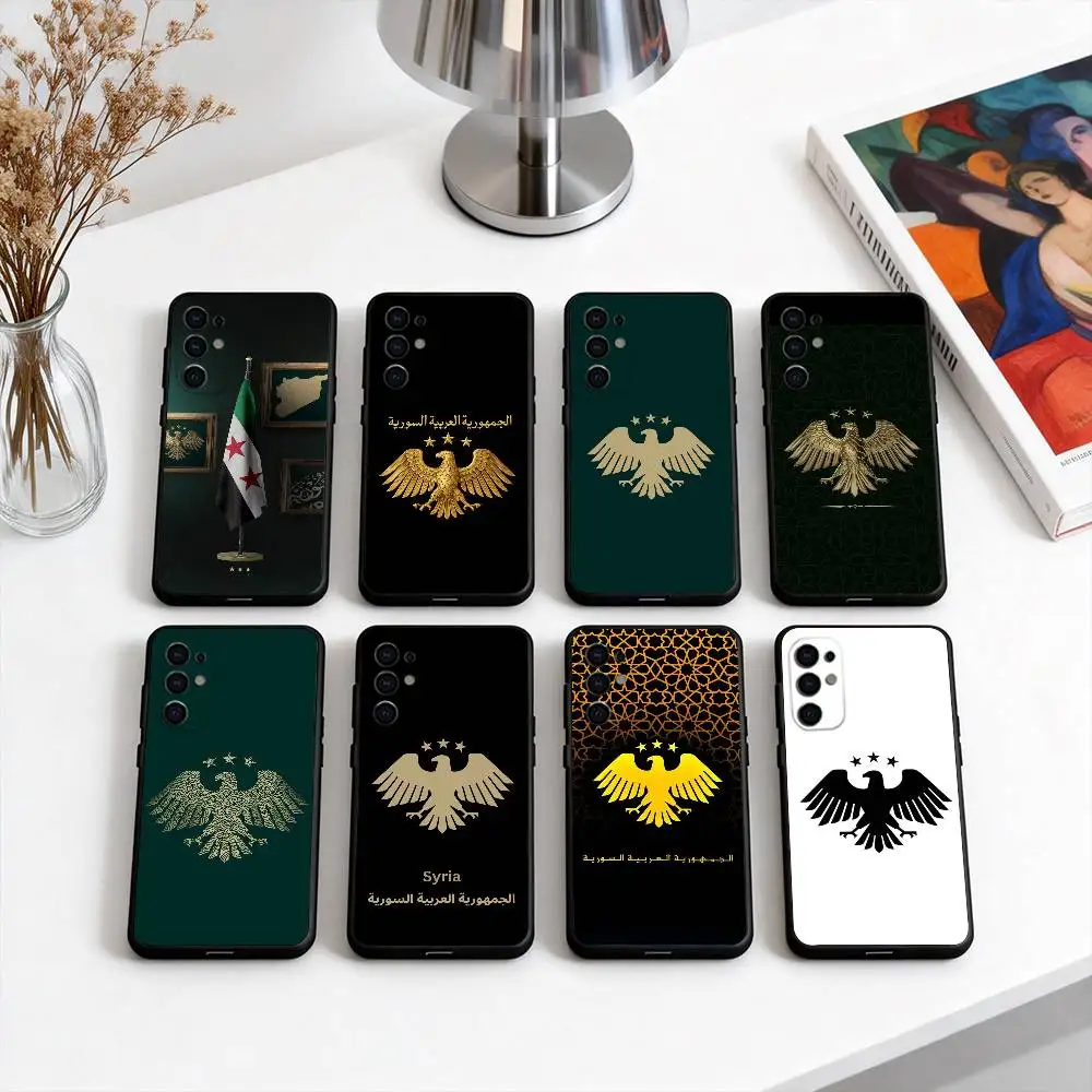 

S-Syrian National E-Emblem F-Flag-ES Phone Case For Samsung S25,S24,S21,S22,S23,S30,Ultra,S20,Plus,Fe,Lite,Note,10,Black Cover