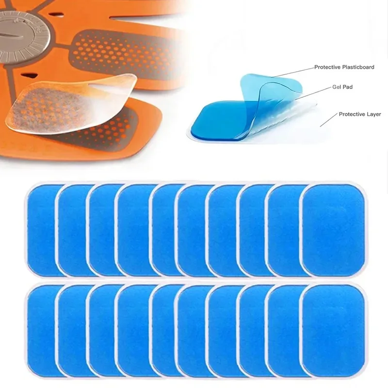 10-60Pcs Trainer Abdominal Gel Pad Electric Muscle Stimulator Stickers Fitness Weight Loss Body Slimming Massage Machine Patch
