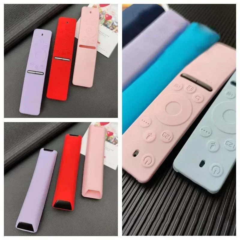 1Pc Silicone Cover Case For Samsung Voice TV Remote Control Protective Sleeve Q60Q70Q80 7700 BN59 Serie All-inclusive Dust-proof