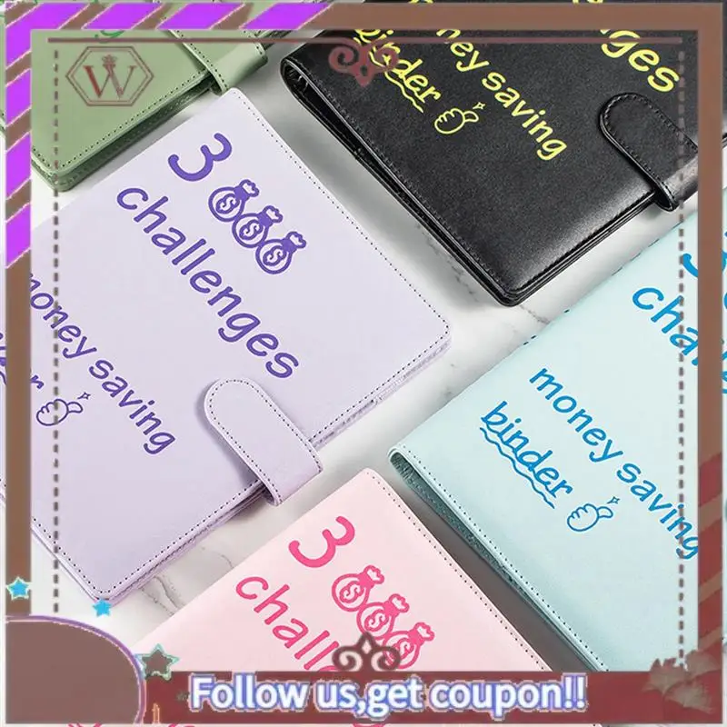 ABBG-100 مغلفات تحدي الموثق الميزانية الموثق بو تحديات التوفير كتاب مخطط توفير المال، أسود