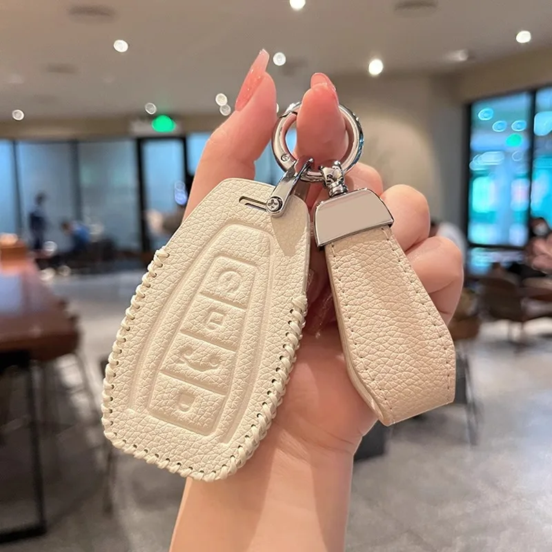 

Genuine Leather Key Case for Geely Emgrand, GS, Boyue, Xingyue L - Premium Cowhide Key Cover