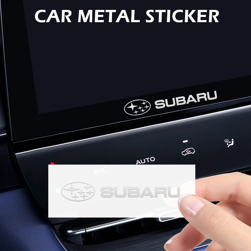 3D Car Stickers Aluminum Emblem interior Speaker audio Badge for Subaru Forester Impreza Legacy Outback WRX STI Crosstrek