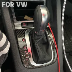 Leather Car Auto Gear Shift Knob Shift Lever Stick Head DSG For VW Golf 6 Jetta MK6 EOS MK5 Automatic Gear Head