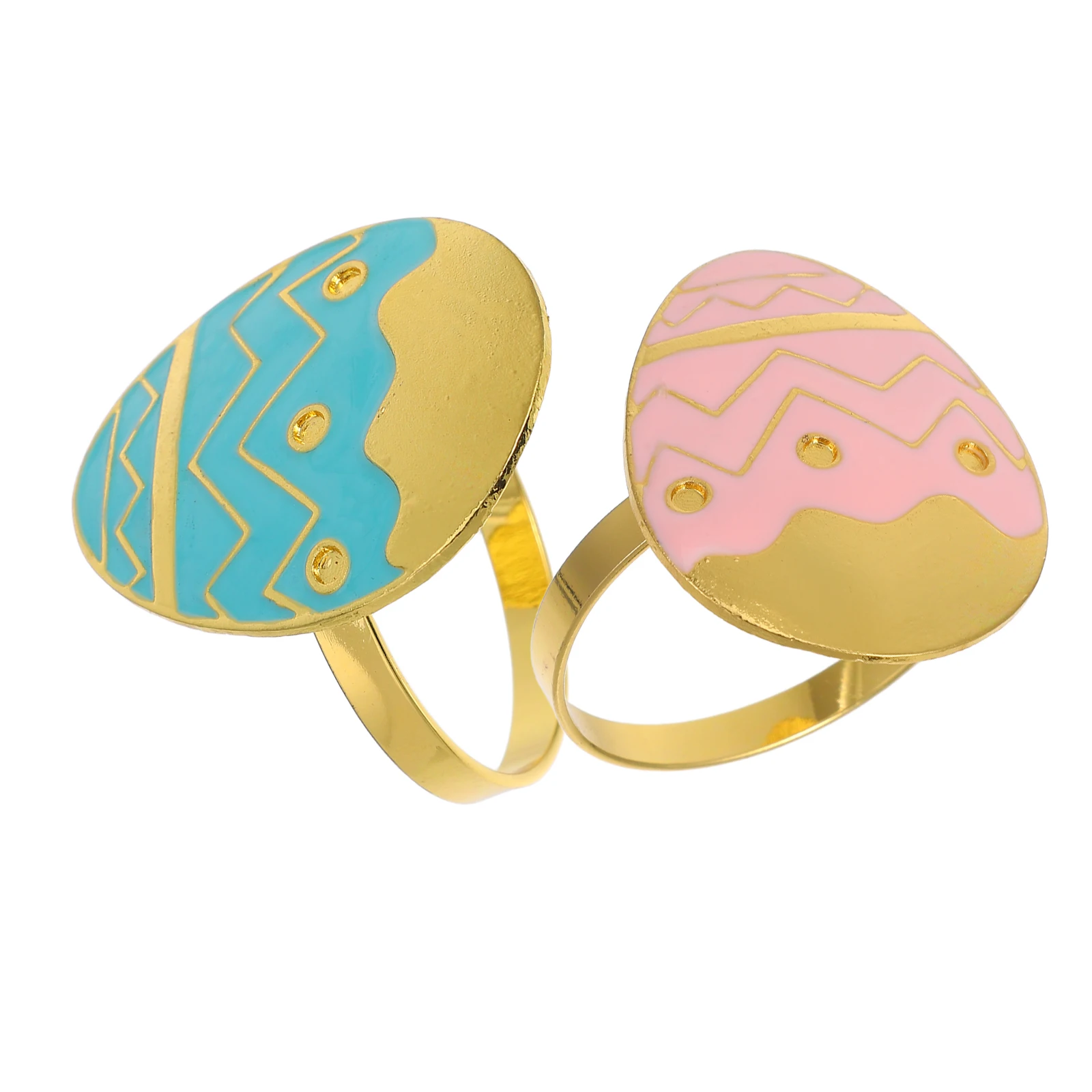 

2Pcs Easter Egg Napkin Rings Adorable Holiday Decorations Versatile Use Easy Setup Vintage Farmhouse Table Setting Accessories