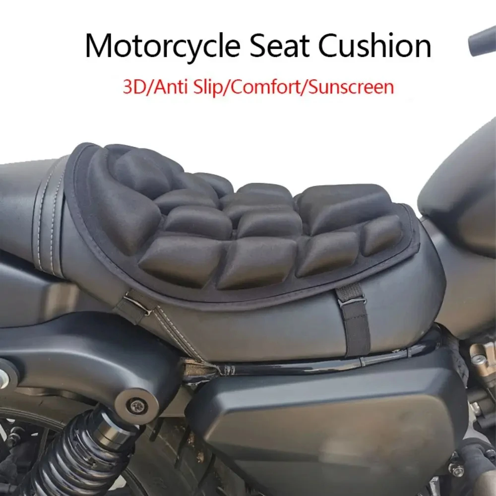 Universal Motorbike Pillow Pad Cover Motorcycle 3D Comfort Seat Cushion Anti Slip Shock Absorption Seat