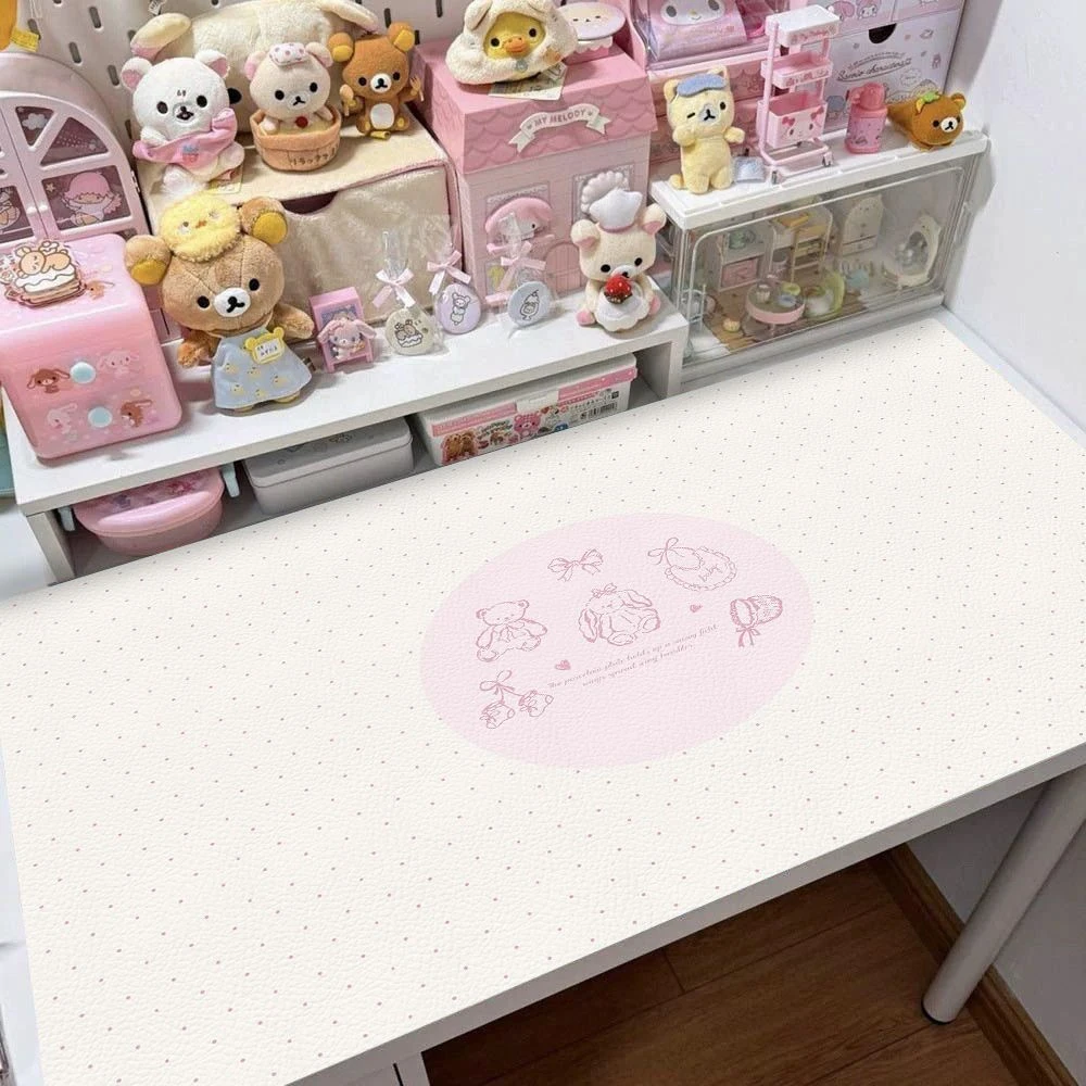 Desk Setup Cozy - Mousepad de Couro PU com Estampa
