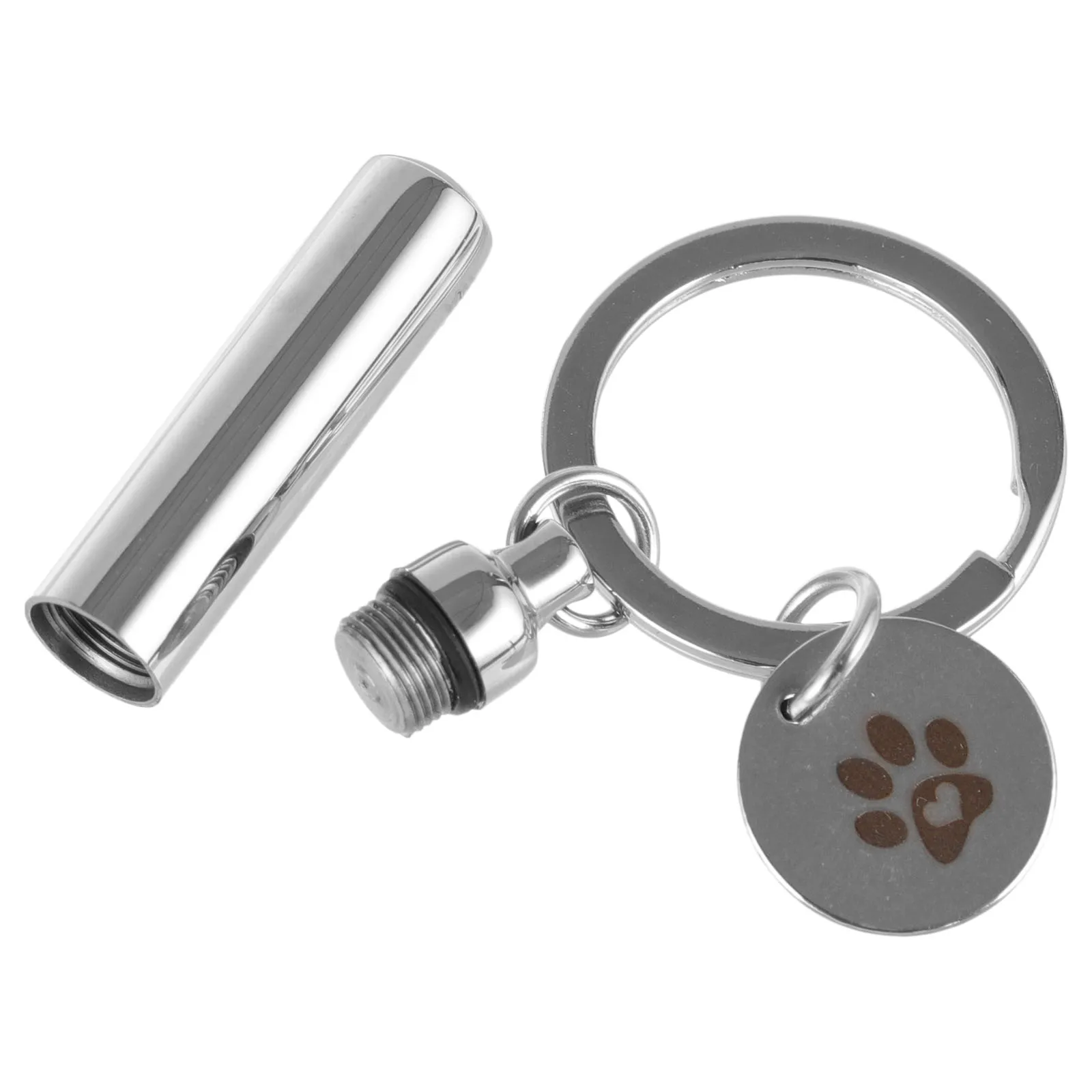 

Pet Key Chain Urn Memorial Pendant Cremation Ash Container For Small Pets Mini Ash Holder Keychain Metal Ring Bag Ornament